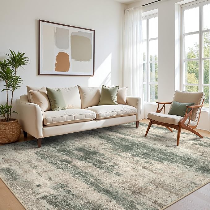 Area Rugs 8x10 for Living Room Bedroom, Modern Abstract Machine Washable Rug by BEIMO
