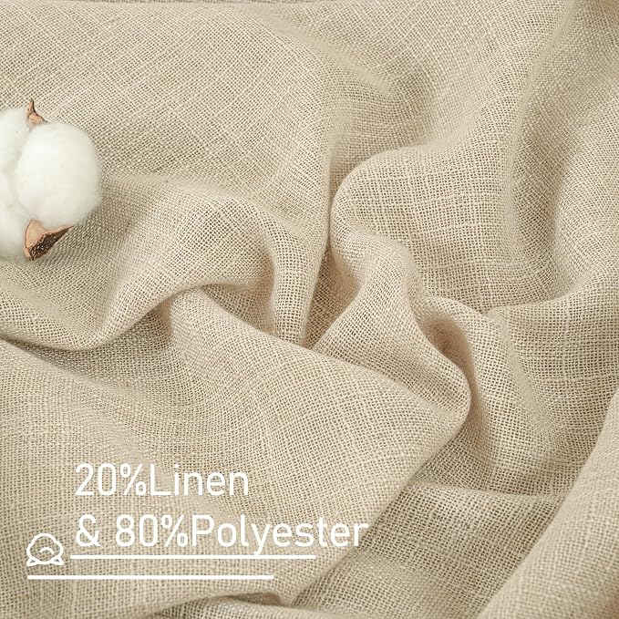 LAMIT Sheer Linen Curtains 90 inch - Image 3