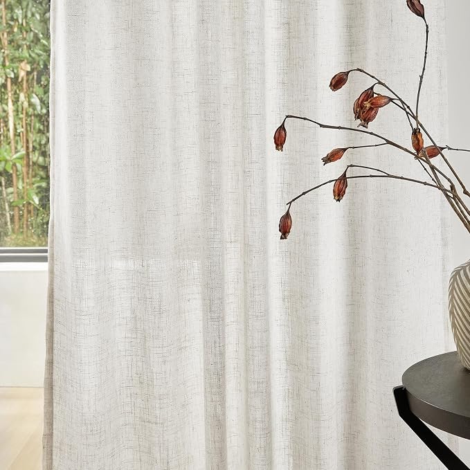 MYSKY HOME 90 Inches Long Linen Curtains - Image 4