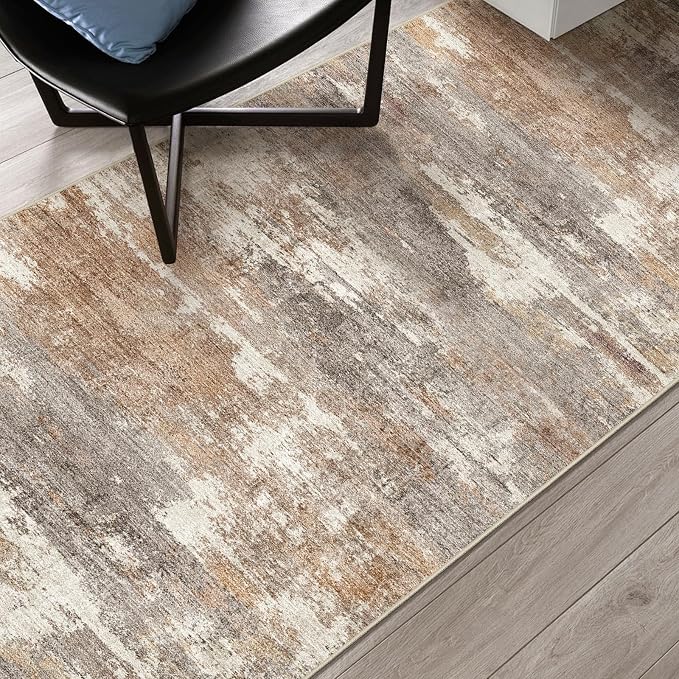 4x8 Washable Kitchen Runner Rug: Modern Abstract Wide Runners - Image 6