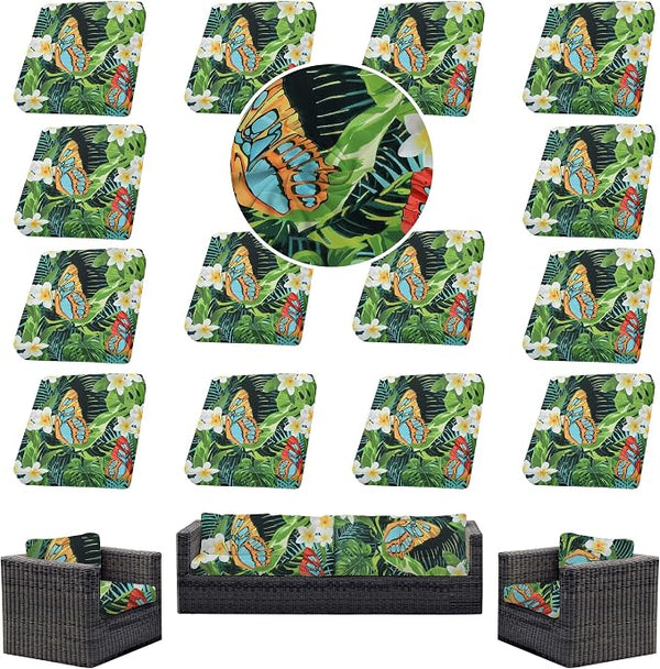 14Pcs Outdoor Cushion Covers, Patio Cushion Covers, Stretch Elastic Slipcovers by dreahoteztil