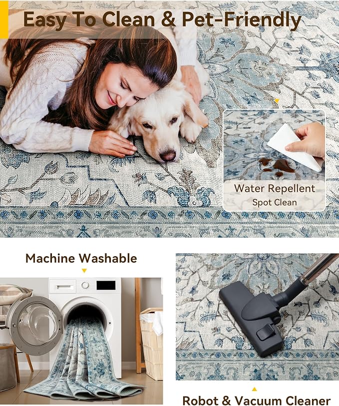 Area Rugs 3'x12' Runner Rug Non Slip Washable - Image 5