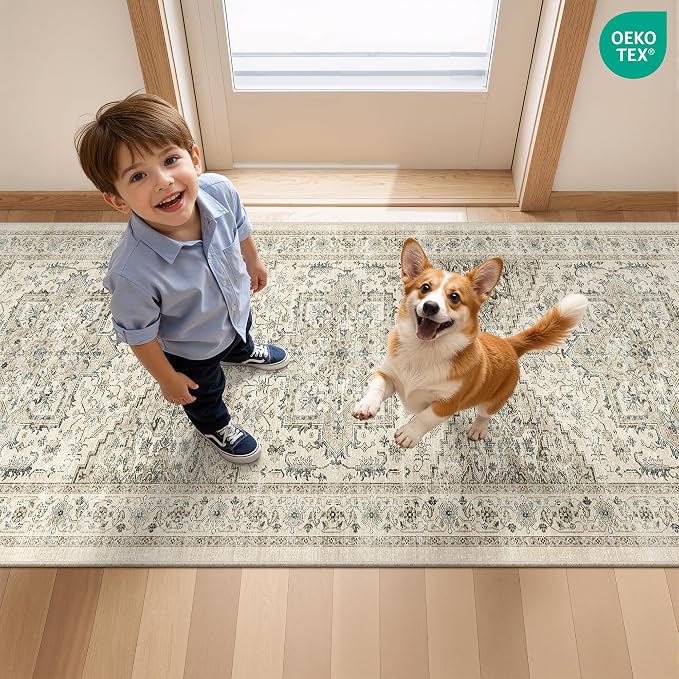 Kitchen Runner Rug Non Slip Washable 2.5x8, Soft Low Pile Entryway Rug Runners - Image 9