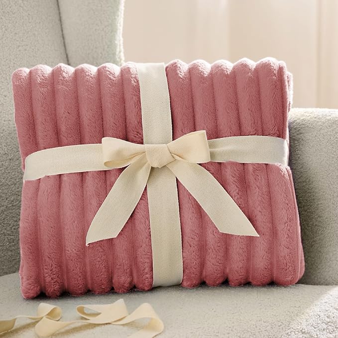 Bedsure GentleSoft Brick Dust Fleece Throw Blanket - Image 7