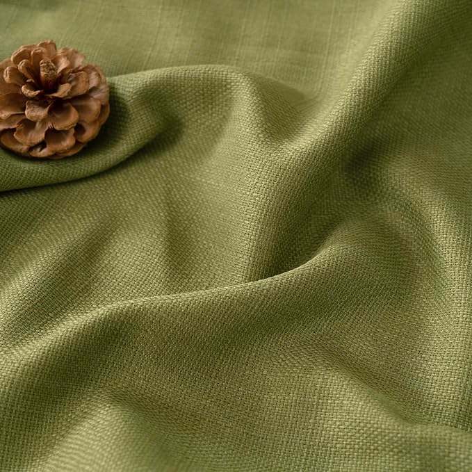 LAMIT Moss Green Linen Curtains - Image 3