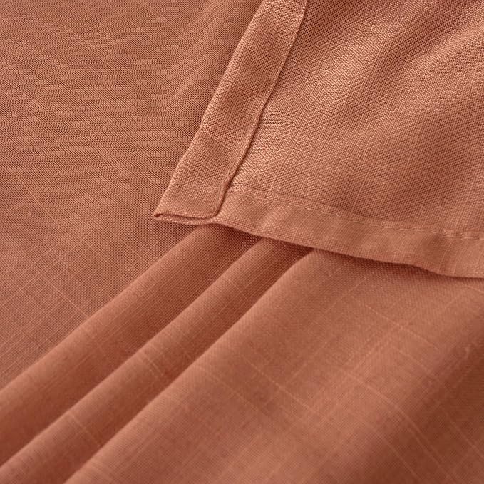 BGment Terracotta Linen Curtains 102 Inch Length - Image 8