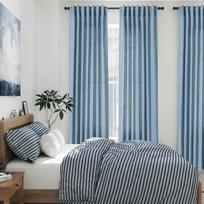 Nanspring Blue Curtains 80 Inches Length - Image 7