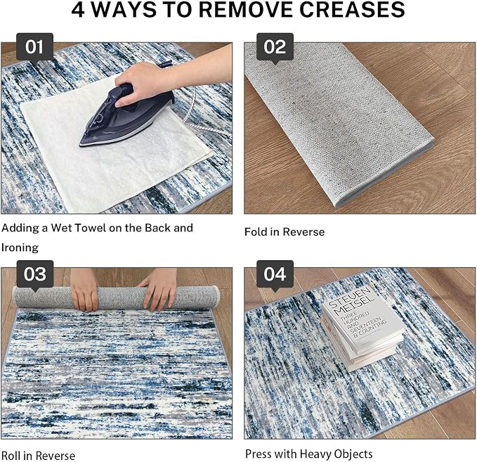 Lansny Modern Abstract Runner Rug 2.6x8 - Image 4