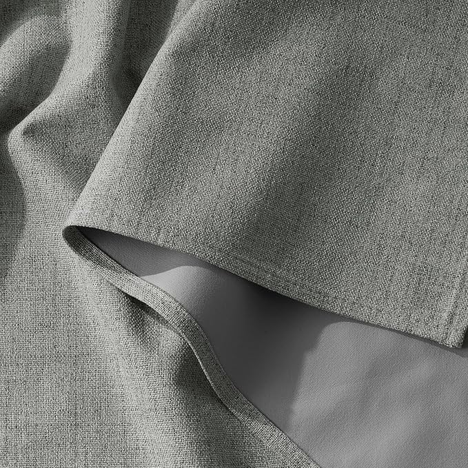 RYB HOME 100% Blackout Linen Textured Curtains 108 inches Long, Thermal - Image 7
