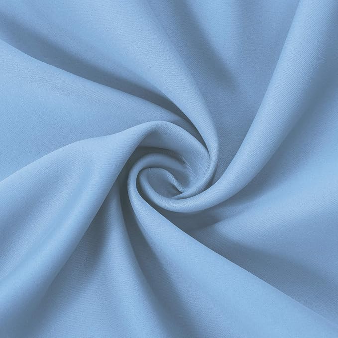 LEMOMO Blackout Curtains 66 x 84 inch/Sky Blue Curtains Set of 2 Panels/Thermal - Image 5